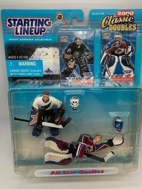 Vintage Starting Lineup Classic Doubles 2000 NHL Goalies Olaf Kolzig Patrick Roy